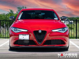 Alfa Romeo Giulia Front Spoiler - Carbon Fiber - Italia Style - Stile Italia - Base Model - V1 - One Piece Design 